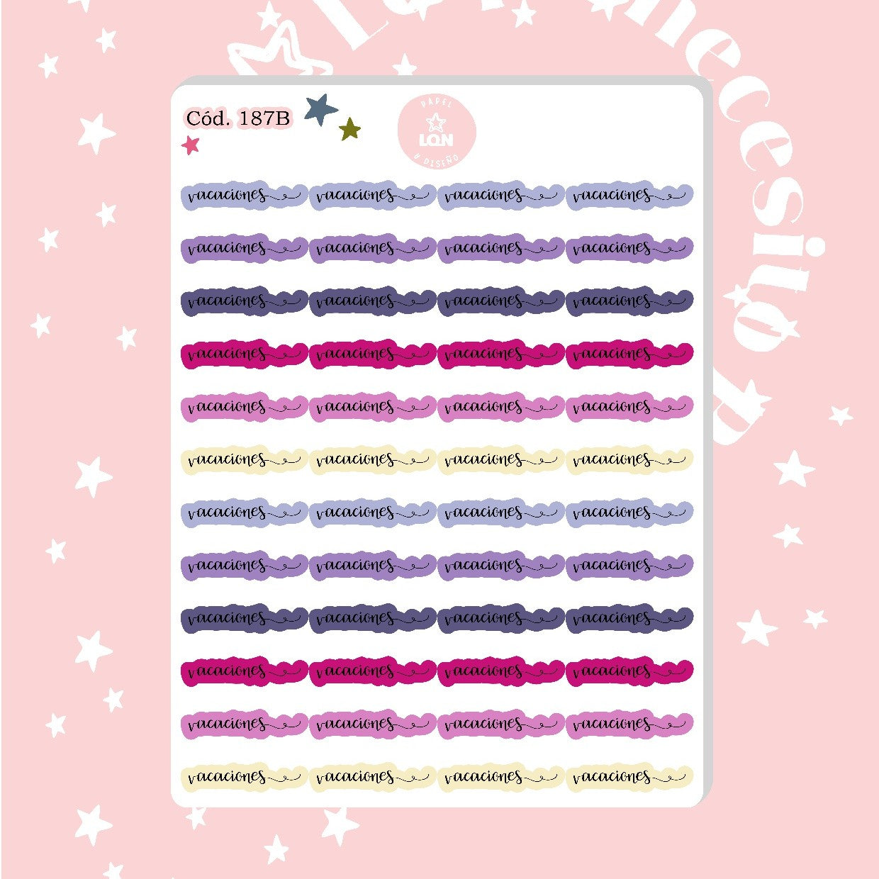 Sticker vacaciones colores 187