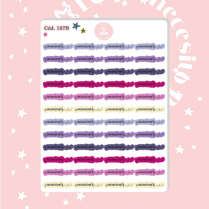 Sticker vacaciones colores 187