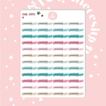 Sticker vacaciones colores 187