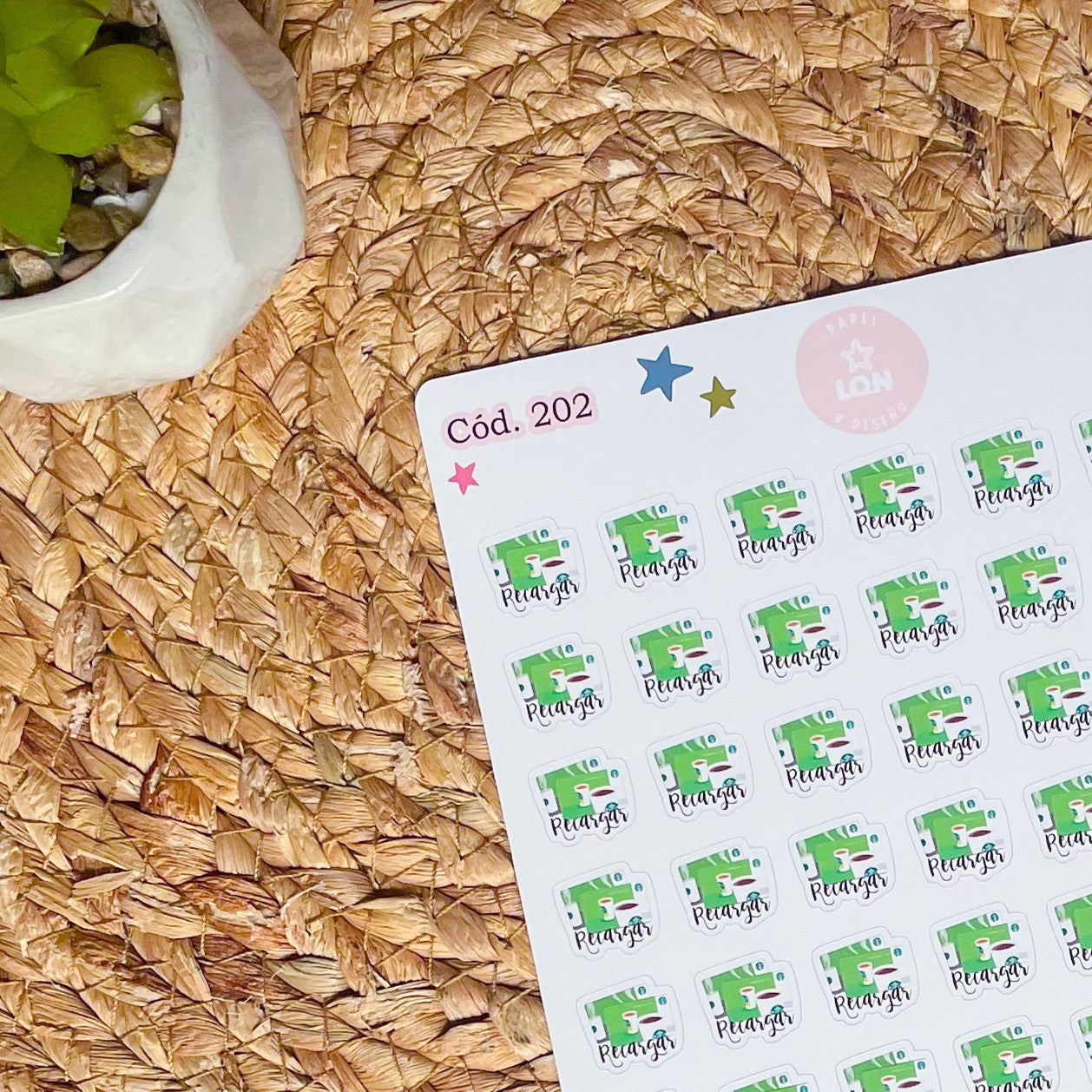 Sticker recarga starbucks cafecito cafe 202