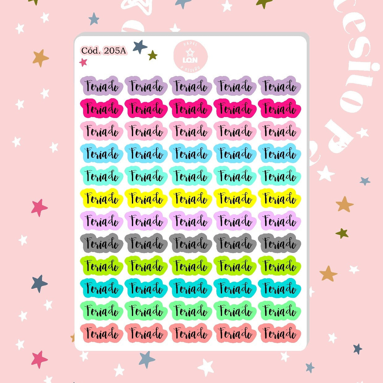 Sticker funcional feriados 205