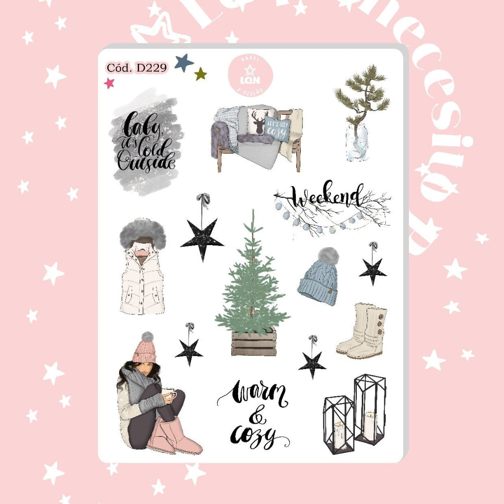 Stickers Navidad cozy 229