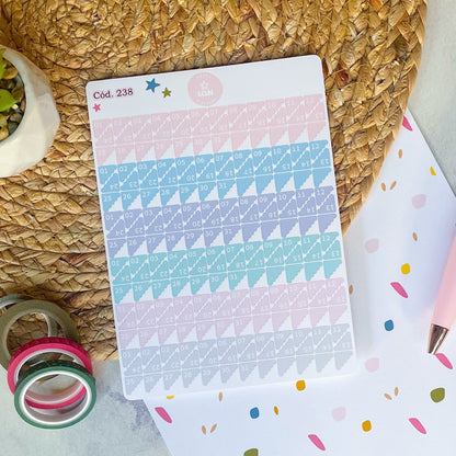 Sticker números para meses y dias de la semana 238