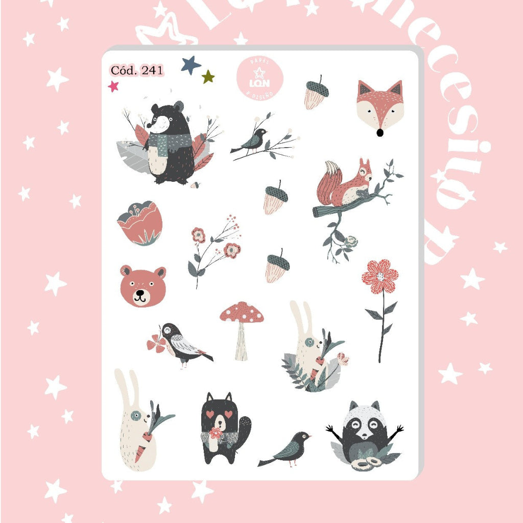 Sticker animalitos escandinavos 241