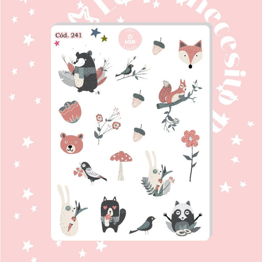 Sticker animalitos escandinavos 241