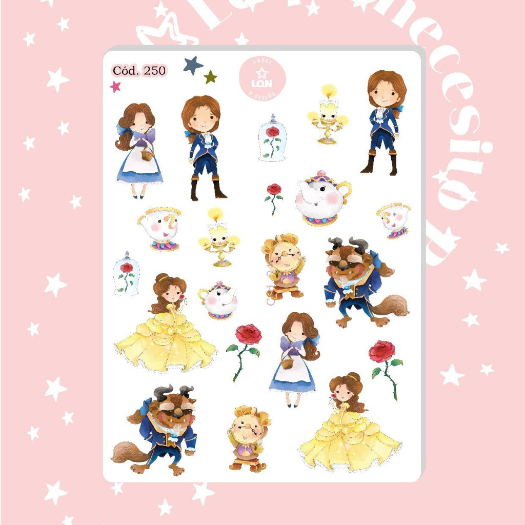 Sticker bella princesas 250