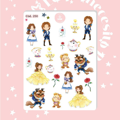 Sticker bella princesas 250