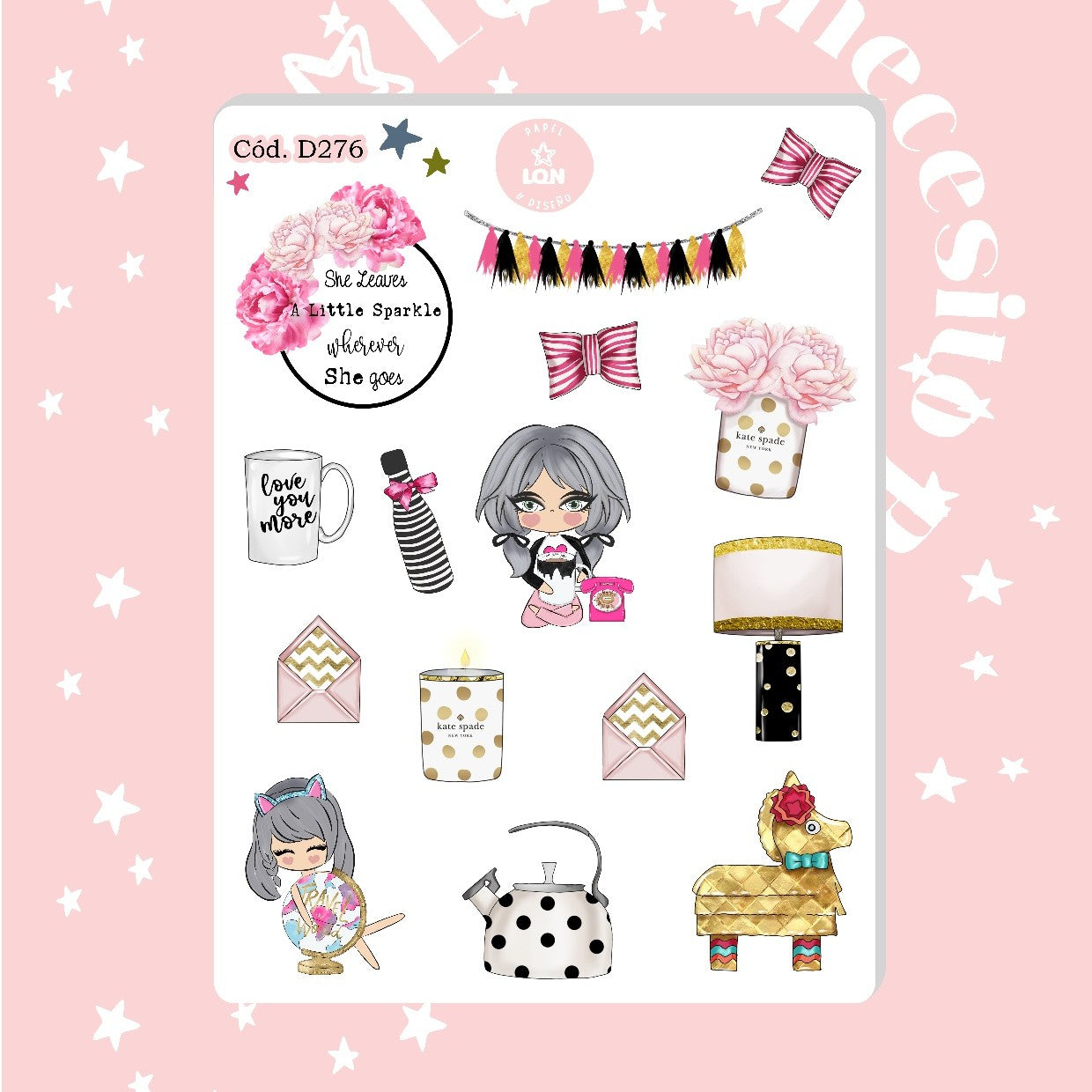 Sticker planner addcit kate spade 276