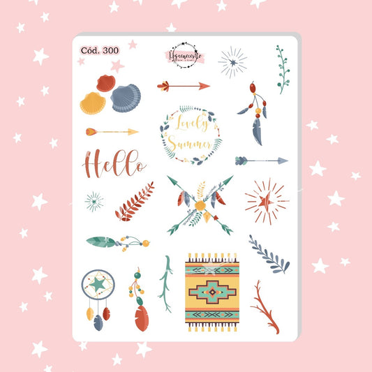 Sticker boho verano 300