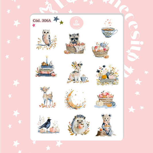 Sticker decorativo bosque encantado 306