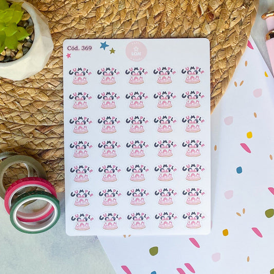 Sticker cumpleaños Minnie 369