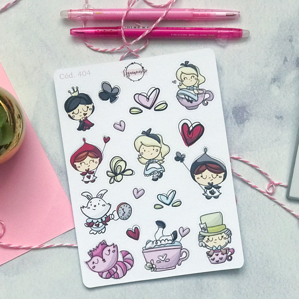 Sticker colección alicia en el país de las maravillas (princesas) 404/406
