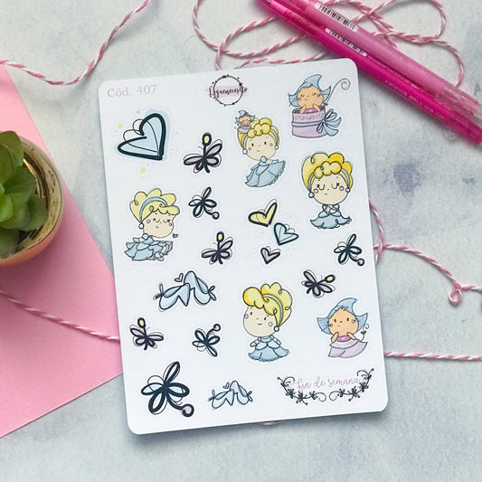 Sticker colección cenicienta (princesas) 407/409