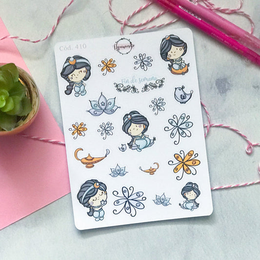 Sticker colección jasmine (princesas) 410/411