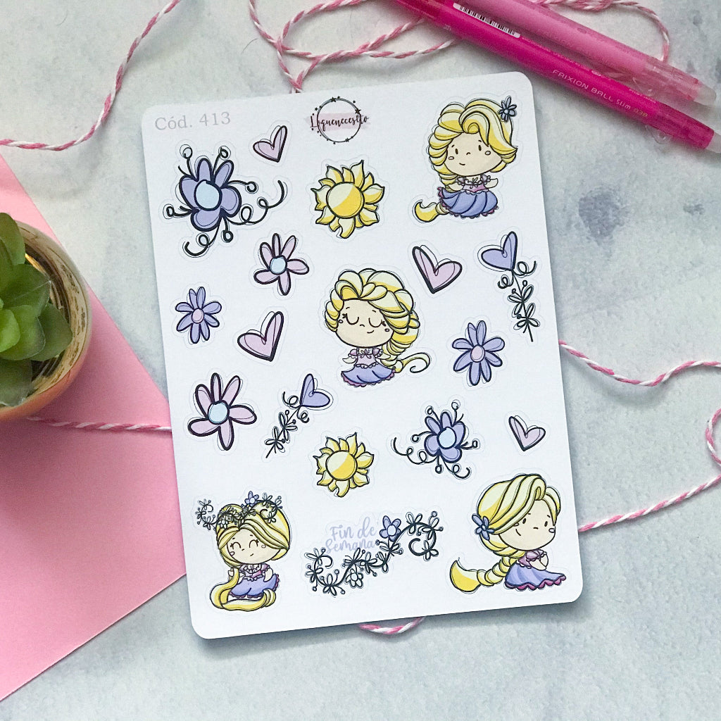 Sticker colección rapunzel (princesas) 412/413