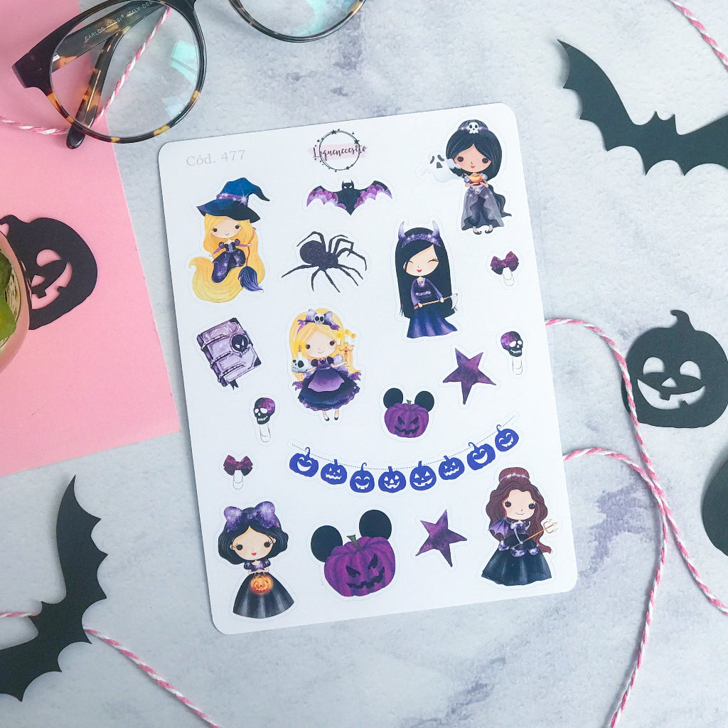 Sticker Princesas Halloween 477