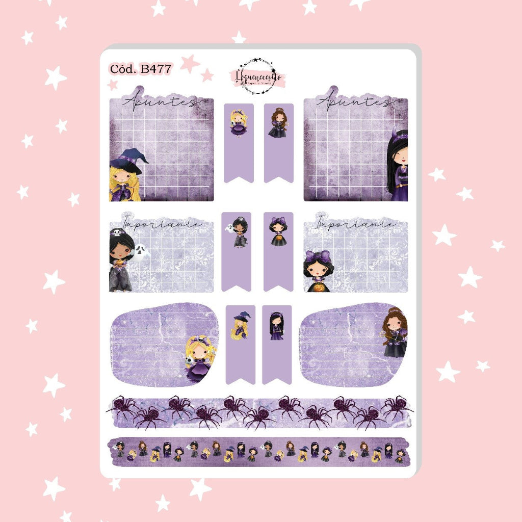 Sticker Princesas Halloween 477