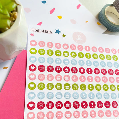 Sticker Iconos colores 480