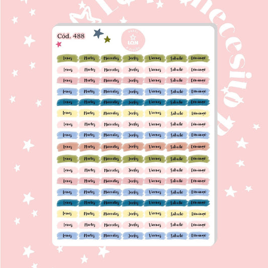 Sticker días de la semana 488