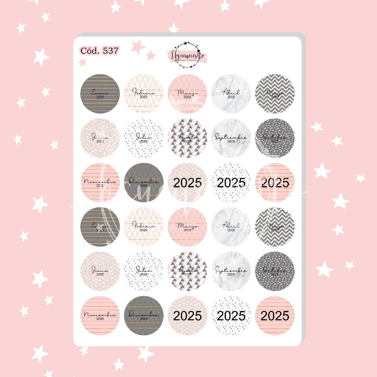 Stickers Meses redondos 537