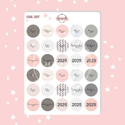 Stickers Meses redondos 537