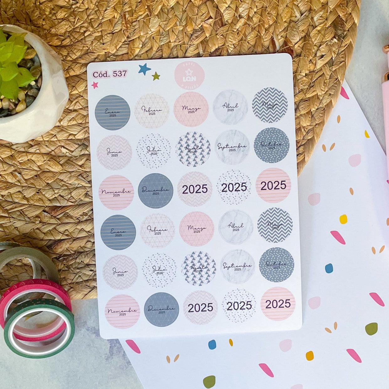 Stickers Meses redondos 537