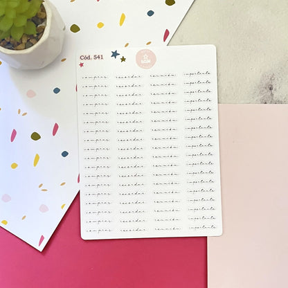 Sticker básicos para tu planner 541