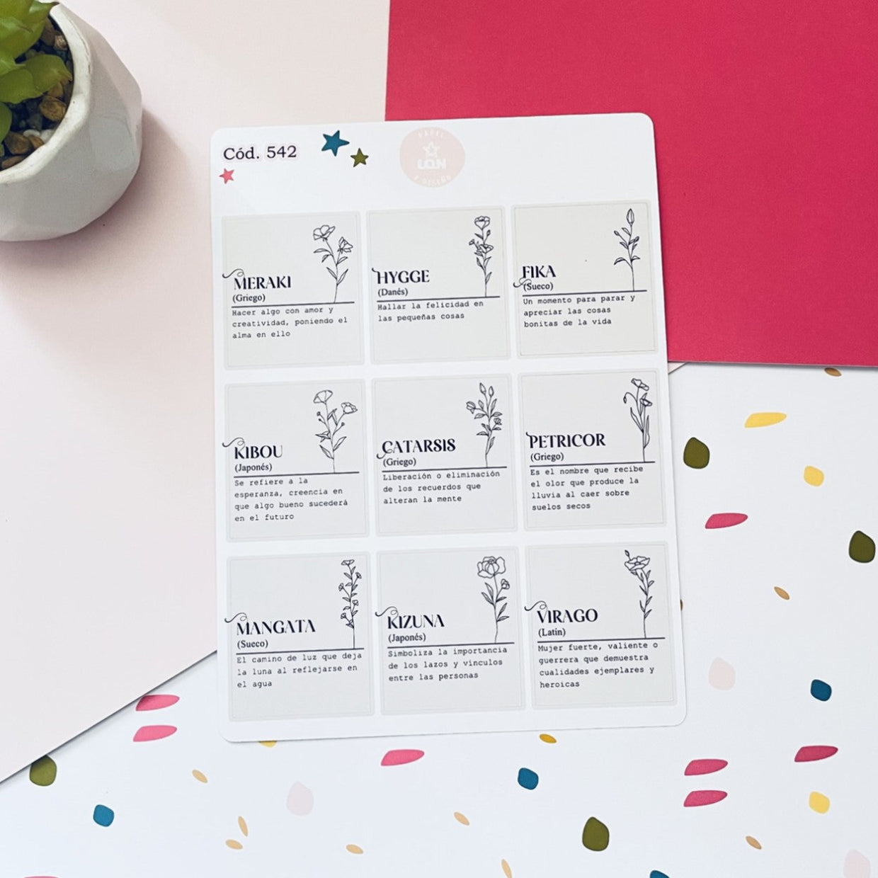 Sticker Palabritas decorativas 542