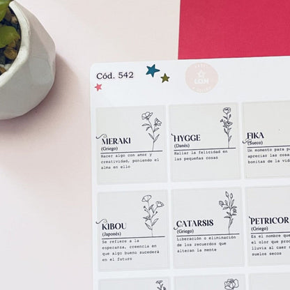 Sticker Palabritas decorativas 542