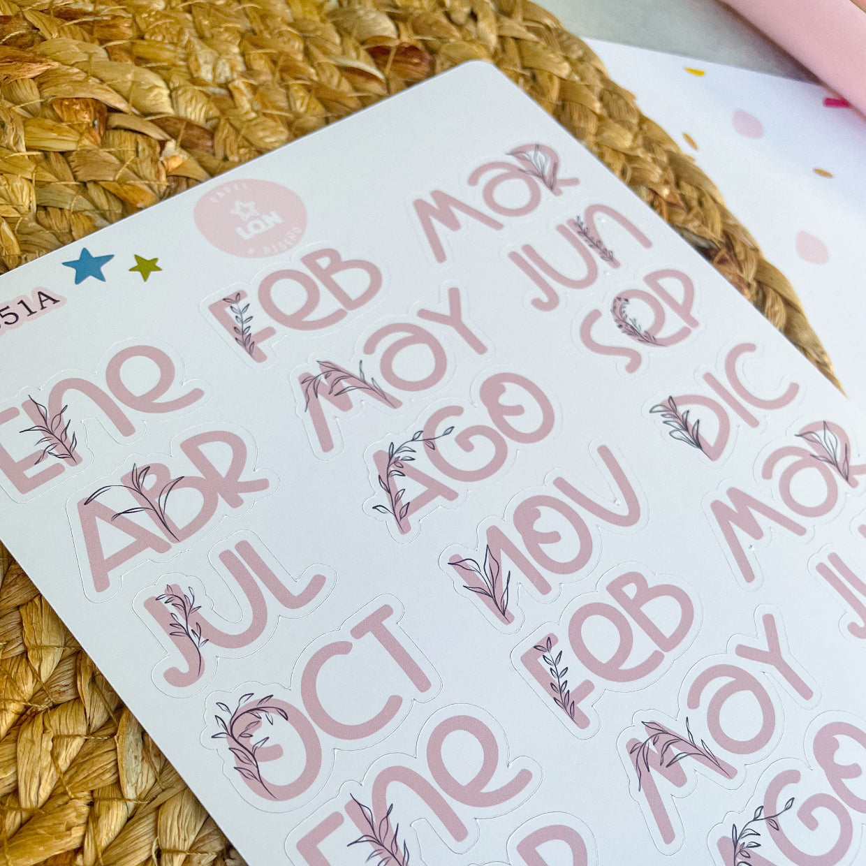 Sticker meses floral 551