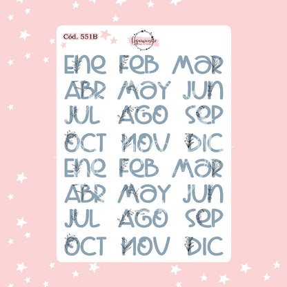 Sticker meses floral 551