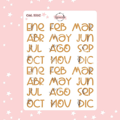 Sticker meses floral 551