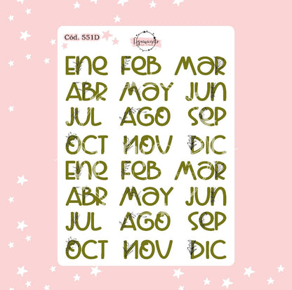 Sticker meses floral 551