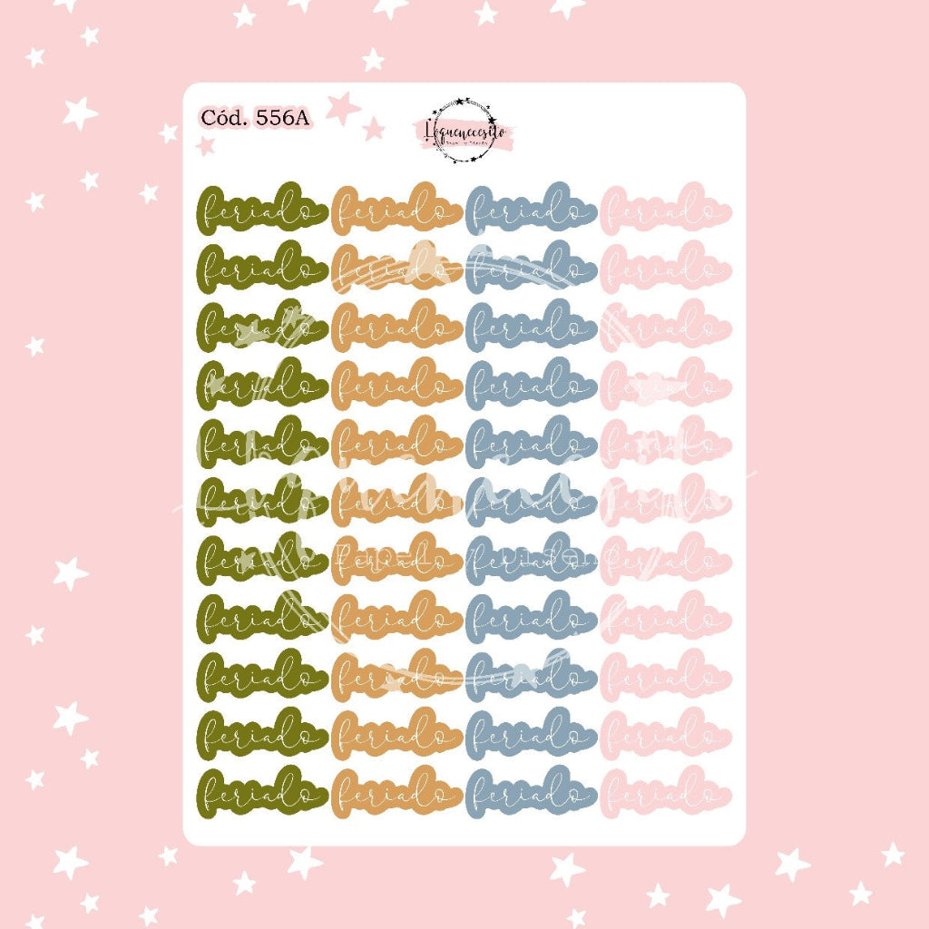 Sticker funcional feriados 556