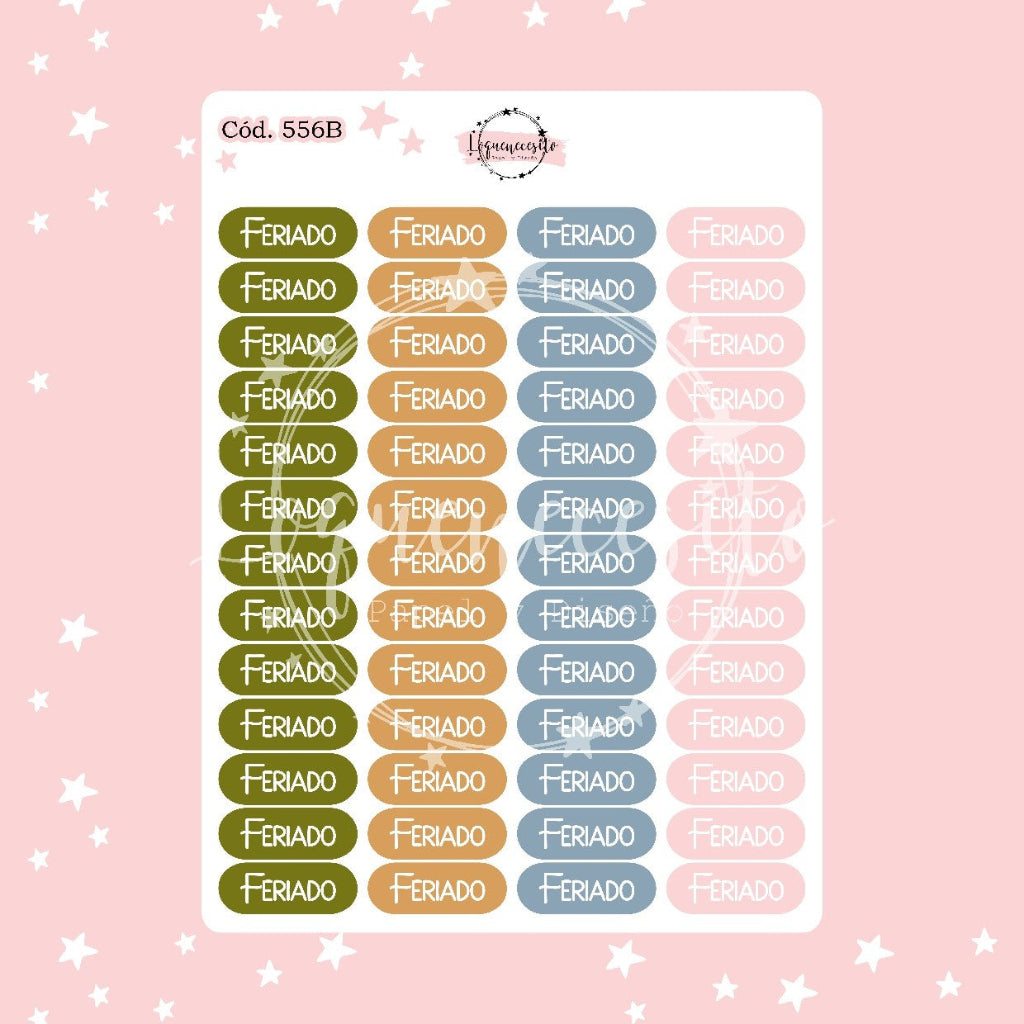 Sticker funcional feriados 556