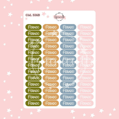 Sticker funcional feriados 556