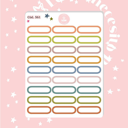 Pack sticker Esenciales para tu planner Boho P01 561
