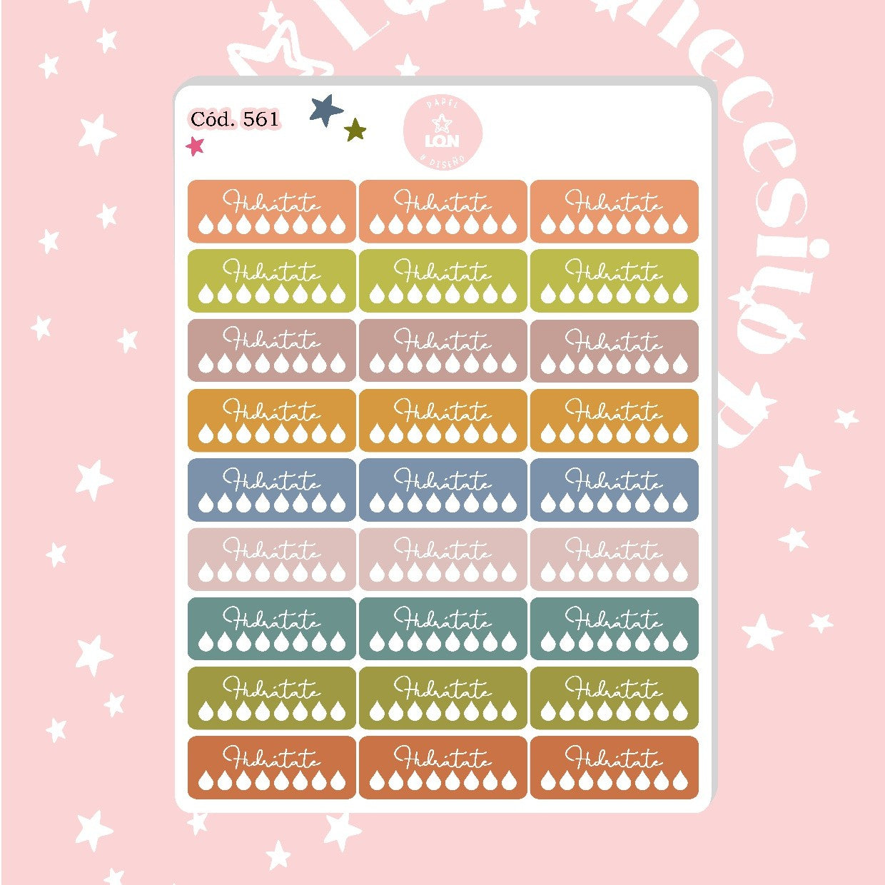 Pack sticker Esenciales para tu planner Boho P01 561
