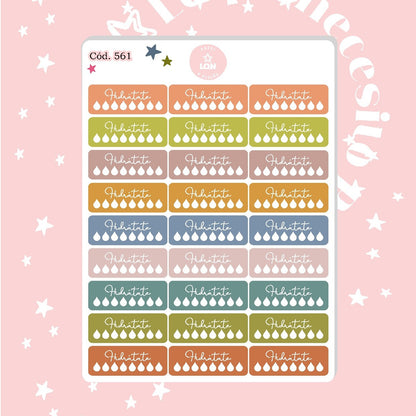 Pack sticker Esenciales para tu planner Boho P01 561