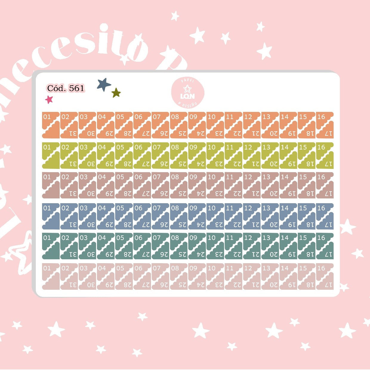 Pack sticker Esenciales para tu planner Boho P01 561