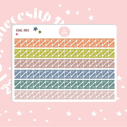 Pack sticker Esenciales para tu planner Boho P01 561