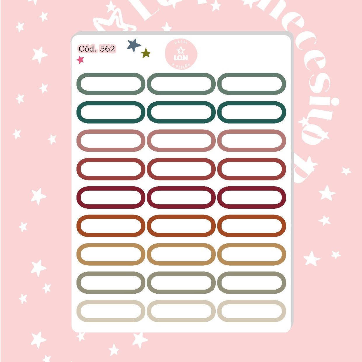 Pack sticker Esenciales para tu planner Fall P01 562