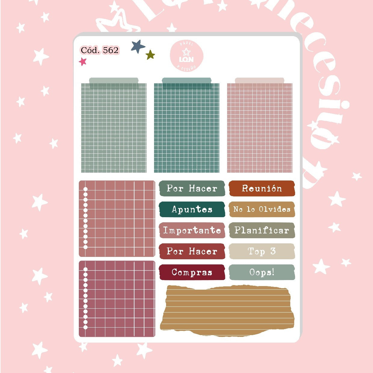 Pack sticker Esenciales para tu planner Fall P01 562