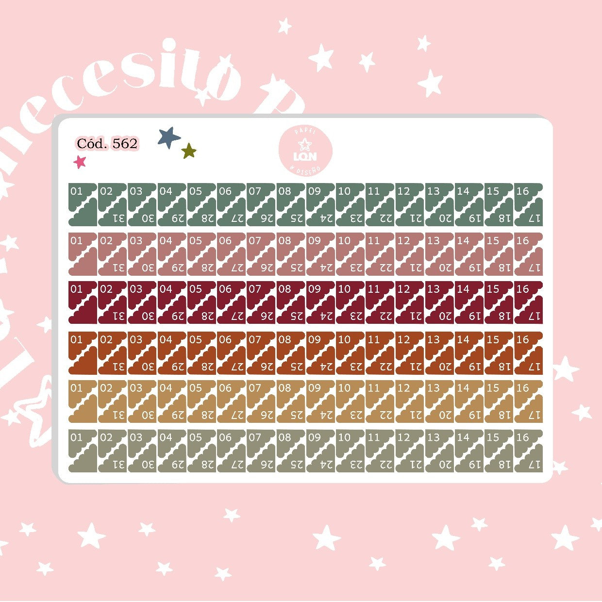 Pack sticker Esenciales para tu planner Fall P01 562