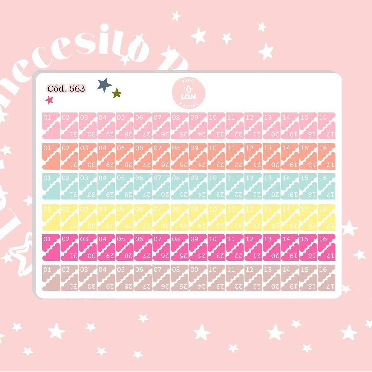 Pack sticker Esenciales para tu planner wonderful P01 563