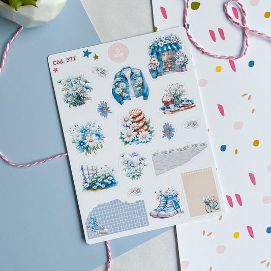 Sticker Floral jeans 577