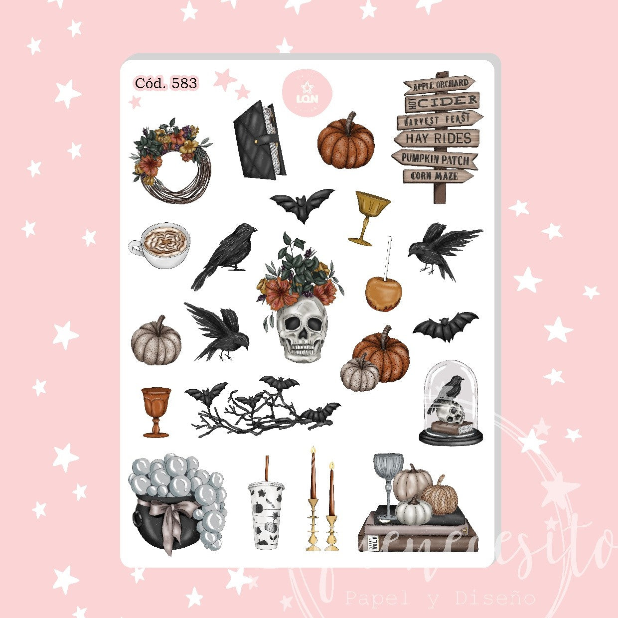 Sticker halloween 582-583
