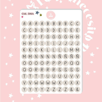 Sticker Letritas 1CM 586