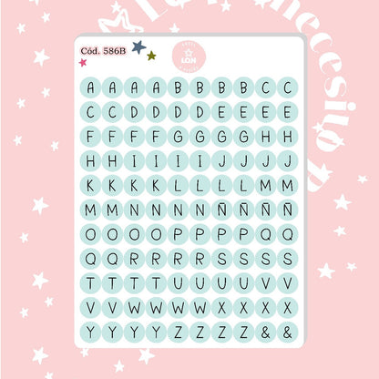 Sticker Letritas 1CM 586