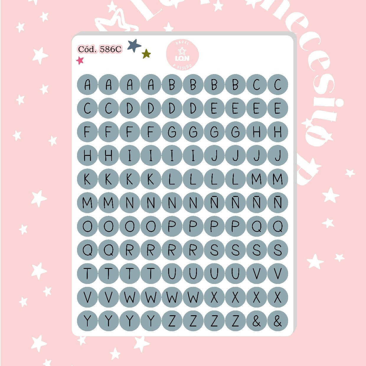 Sticker Letritas 1CM 586